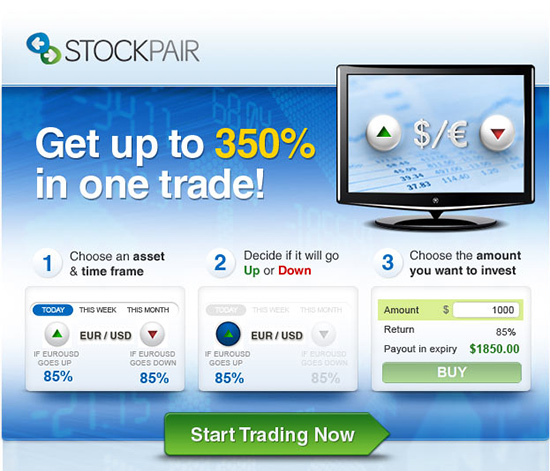 Stockpair - platform for Binary Options and Pair Options trading